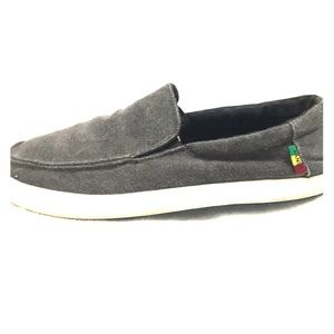 CHARCOAL GRAY SLIP ON CANVAS VANS-MENS 9- COMFY!!